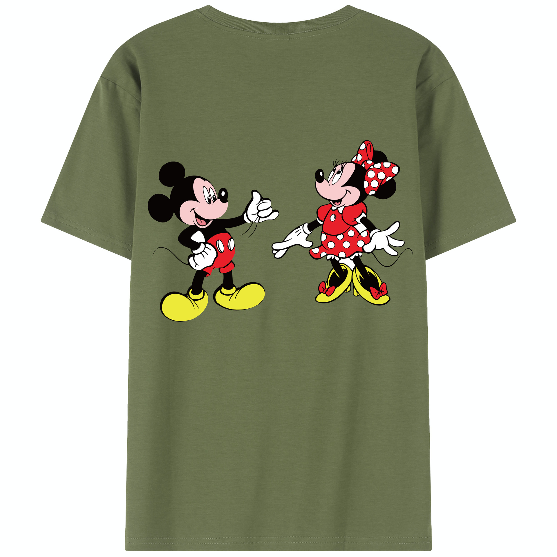 （画像用） ミッキーマウス Mickey Mouse 綿100％半袖Tシャツ（背面プリント）